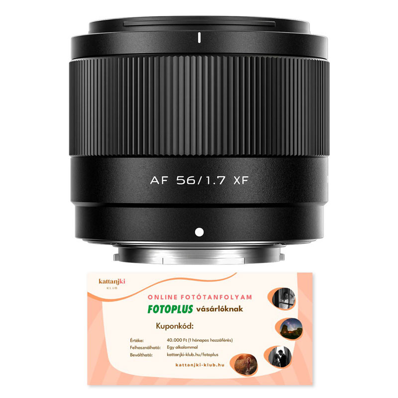 Viltrox AF 56mm f/1.7 objektív + Kattanjki Klub Online fotós kurzus - 40.000Ft értékű kupon-0