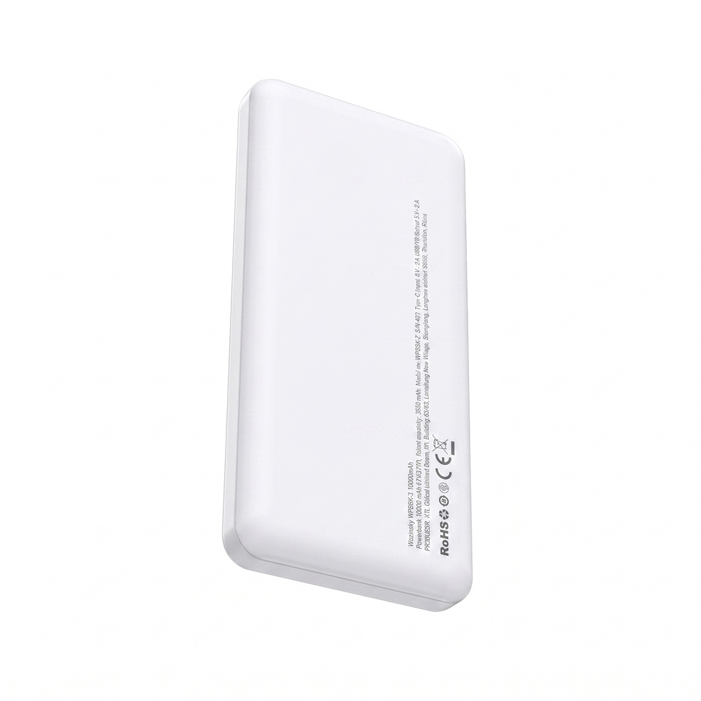 Powerbank Wozinsky Wpower WPBBK-3 10000 mAh 10W 2x USB-A 2A - fehér-9