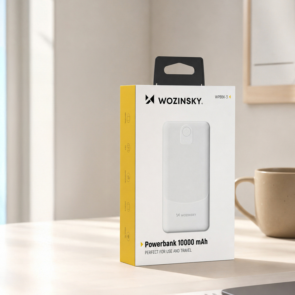 Powerbank Wozinsky Wpower WPBBK-3 10000 mAh 10W 2x USB-A 2A - fehér-1