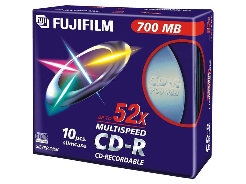 Fuji CD-R 700MB 52X vékony tokos, 10db-0