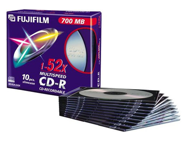 Fuji CD-R 700MB 52X vékony tokos, 10db-1