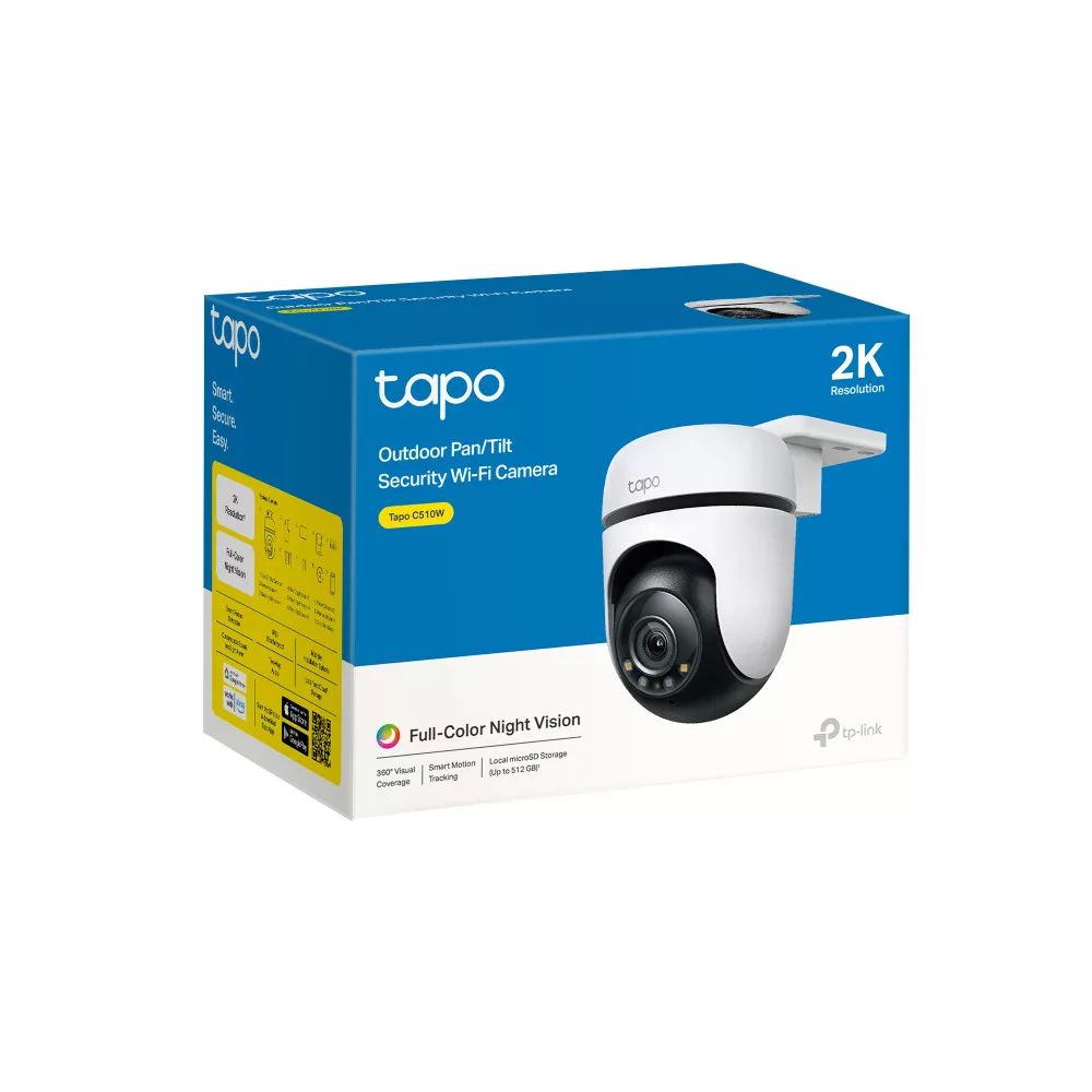TP-LINK Vezeték nélküli Biztonsági Kamera Kültéri Tapo C510W Fehér EU-1