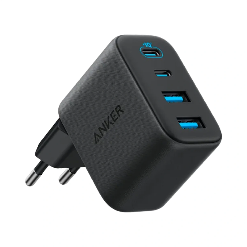 Fali töltő Anker Zolo, 50W, 3A, 2 x USB-A - 2 x USB-C, Fekete-0