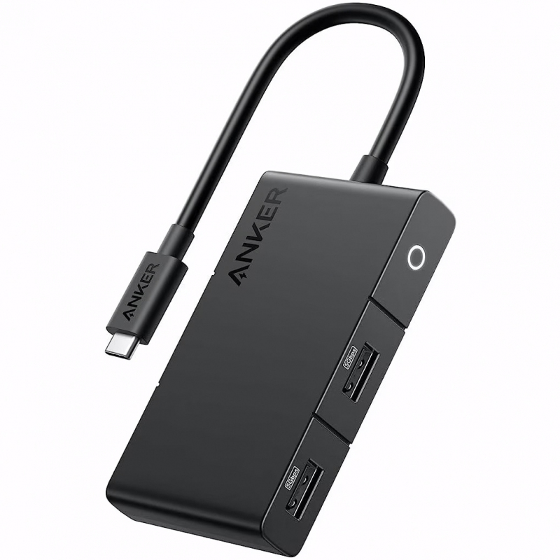 USB-C Hub Anker 332, 2 x USB-A - 2 x USB-C - 1 x HDMI, Fekete A8356G11-0