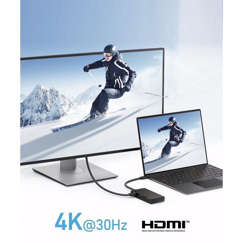 USB-C Hub Anker 332, 2 x USB-A - 2 x USB-C - 1 x HDMI, Fekete A8356G11-3