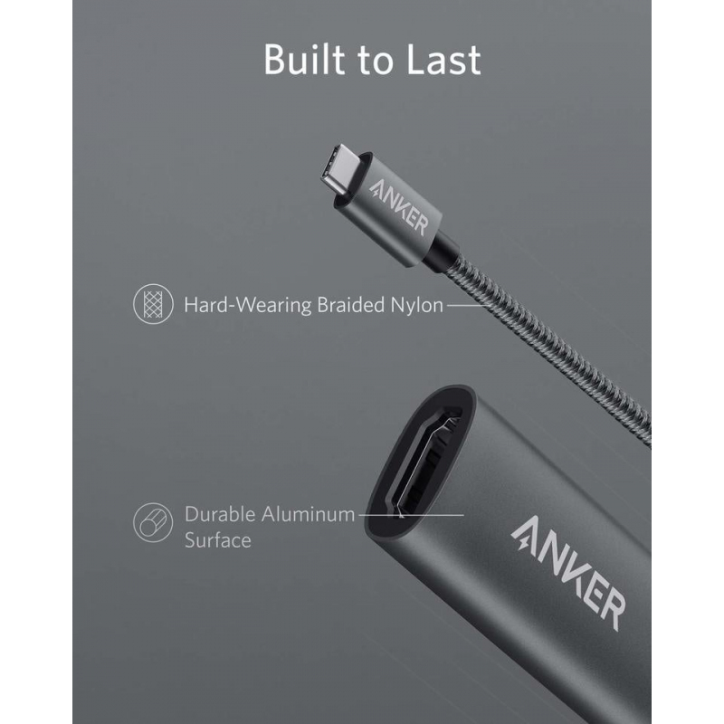 USB-C to HDMI Video Adapter Anker 310, Szürke A83120A2-2