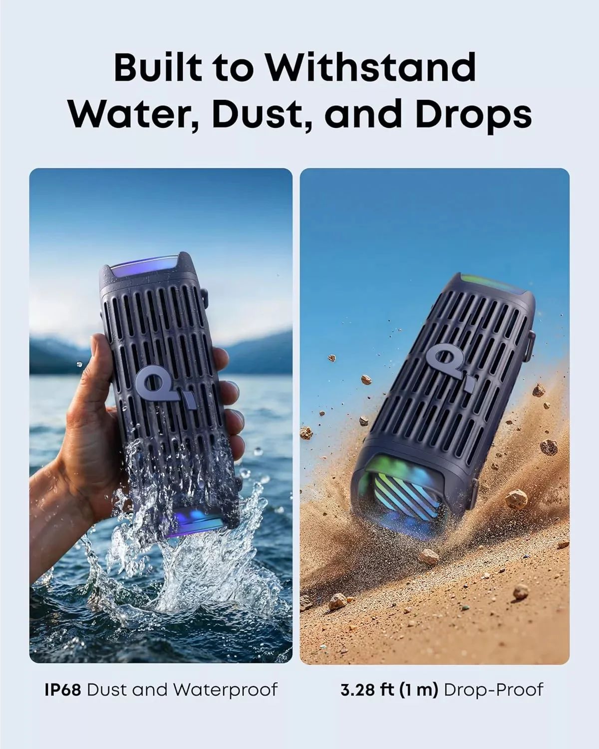 Bluetooth Hangszóró Anker SoundCore Boom 3i, 50W, RGB, Vízálló, Kék D5100030-6