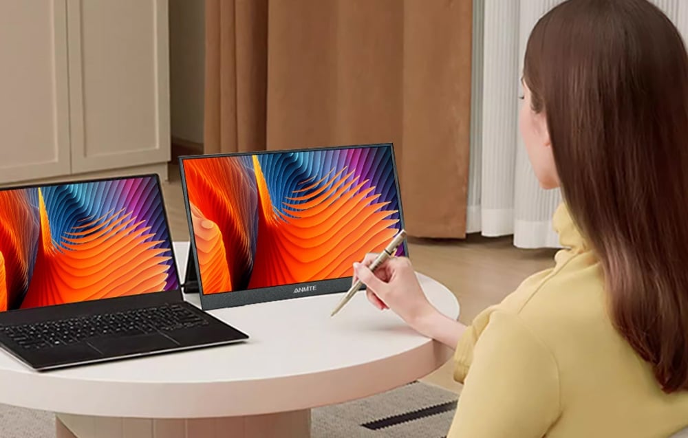 ANMITE A140W05T 14 hüvelykes hordozható érintőképernyős monitor-4