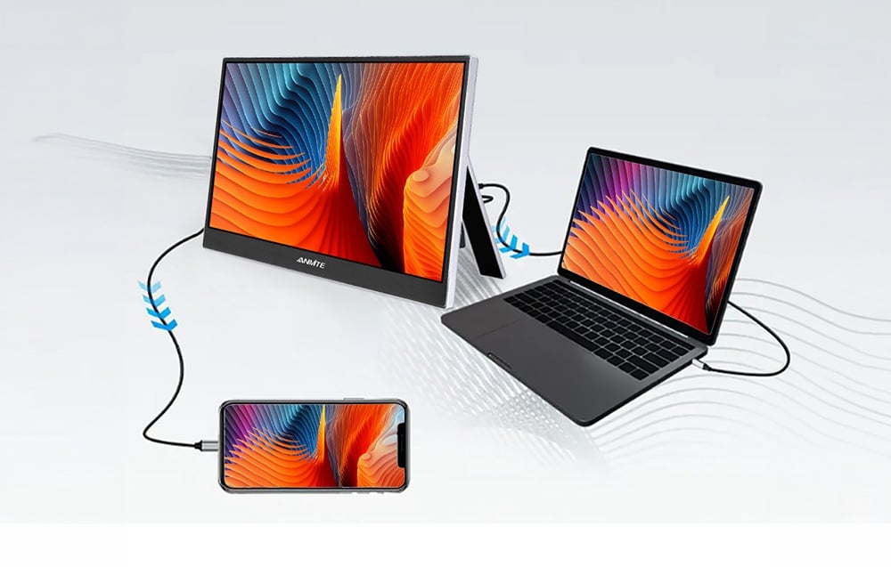 ANMITE A156W04T 15,6 hüvelykes hordozható érintőképernyős monitor-3