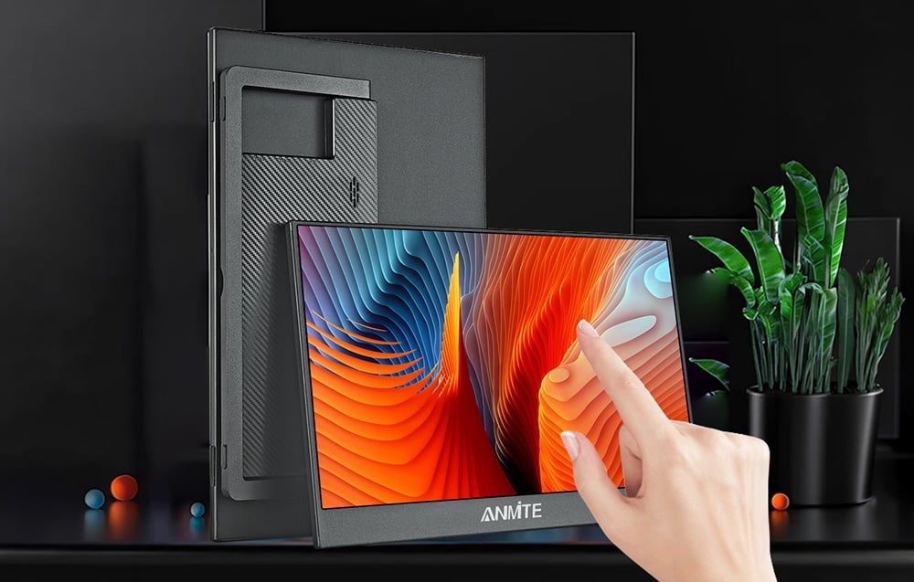 ANMITE A140W03T 14 hüvelykes hordozható érintőképernyős monitor-5