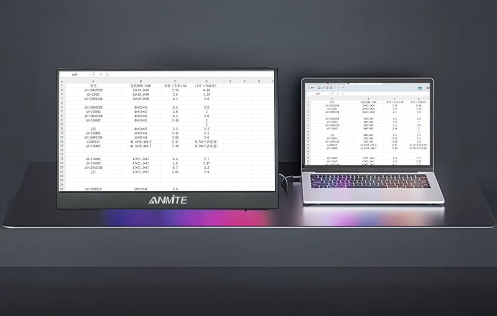 ANMITE A140W03T 14 hüvelykes hordozható érintőképernyős monitor-3