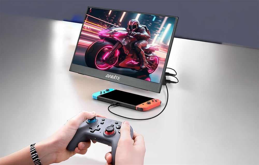 ANMITE A140W03T 14 hüvelykes hordozható érintőképernyős monitor-4