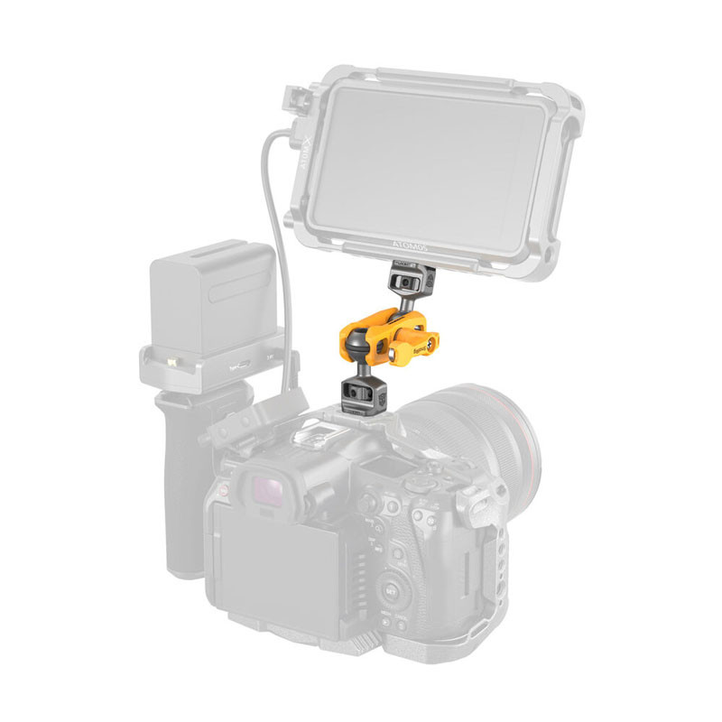 Smallrig 5522 Magic Arm Support with Dual Ball Heads 1/4”-20 Screws (Bumblebee Edition)-6