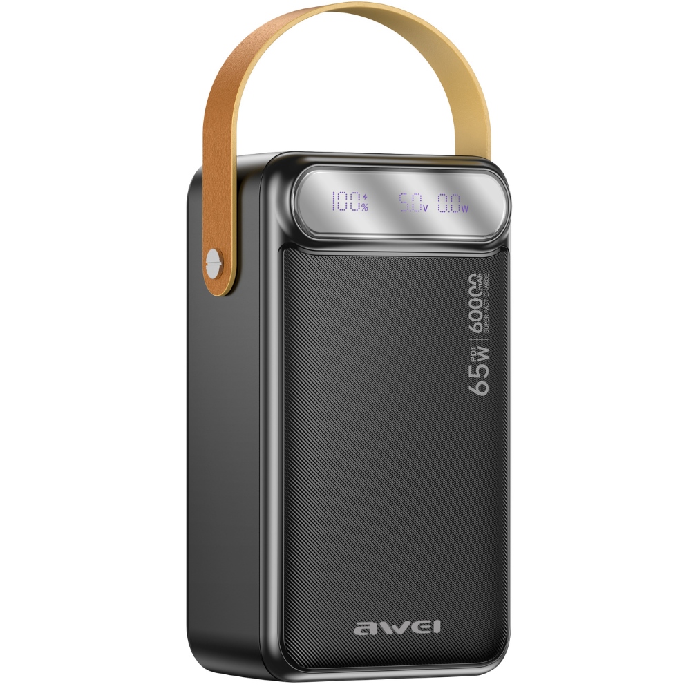 Awei PA-82 60000 mAh 65 W PD powerbank fekete-1