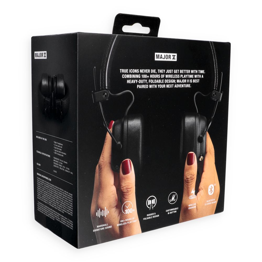 Marshall Major V Bluetooth Vezeték nélküli On-Ear Fejhallgató Fekete-4