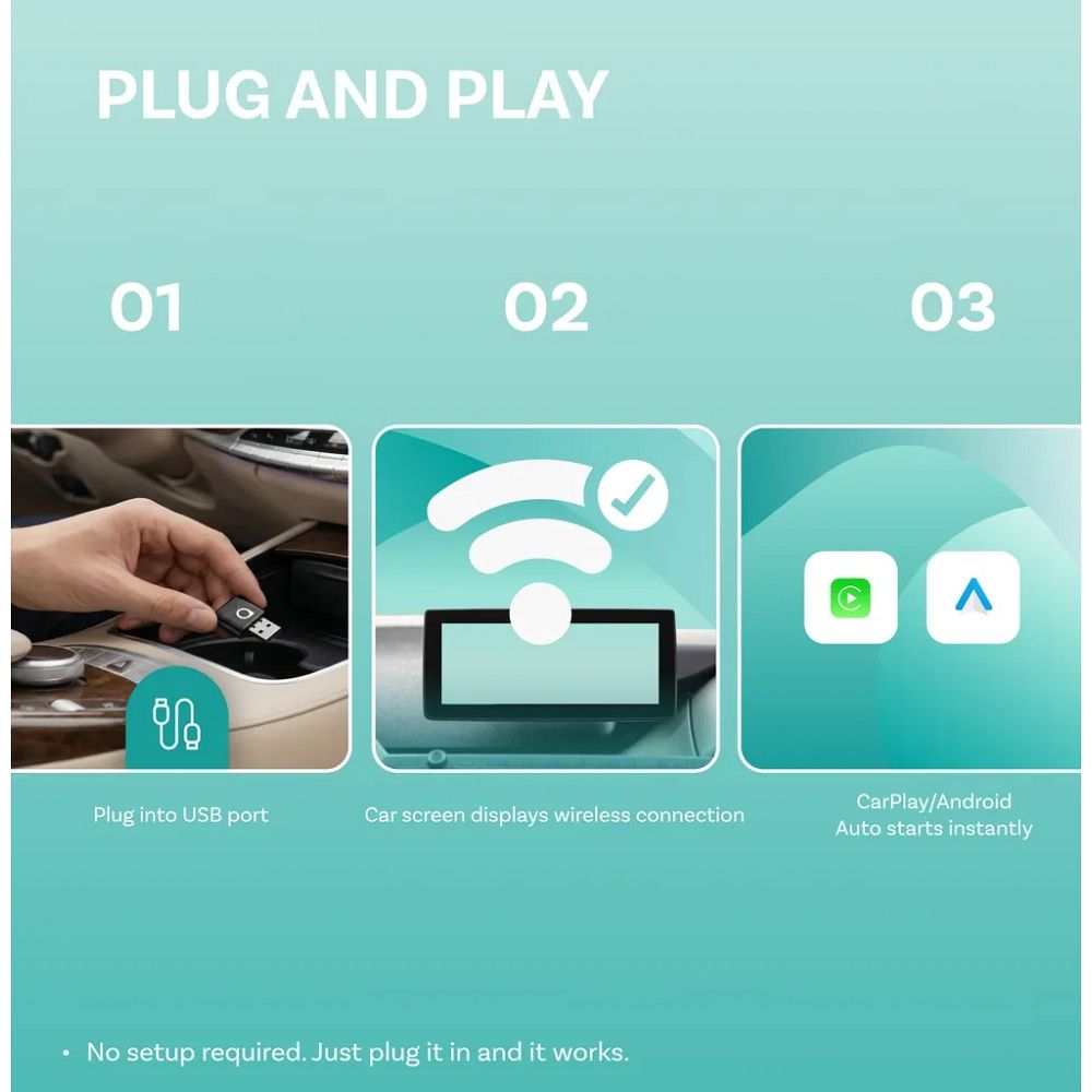 Ottocast CA530-T Mini Aura 2026 vezeték nélküli CarPlay és Android Auto autós adapter-3