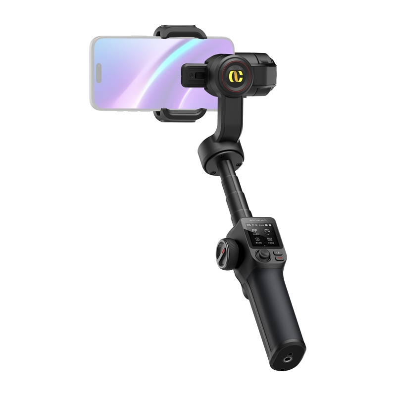 AOCHUAN S3 háromtengelyes okostelefon-gimbal kijelzővel, fekete-0