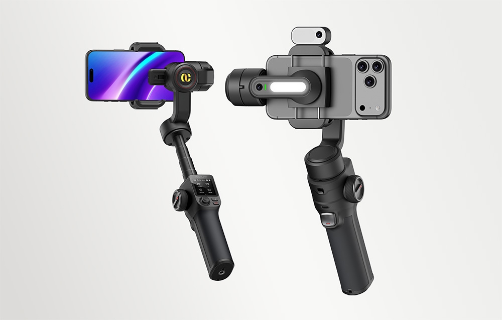 AOCHUAN S3 háromtengelyes okostelefon-gimbal kijelzővel, fekete-3