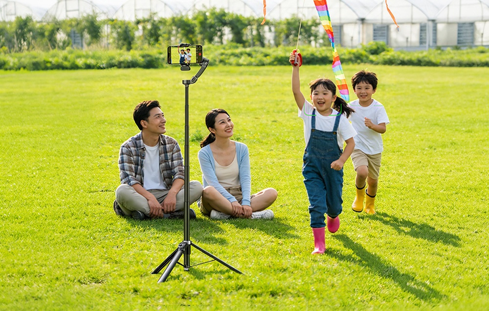 AOCHUAN V3 3 tengelyes okostelefon-gimbal AI érzékelővel, fekete-6