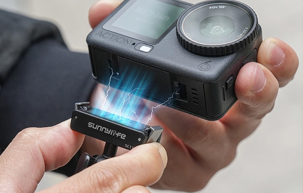 Sunnylife kétirányú mágneses gömbcsuklós rögzítőadapter Osmo Nano / Action 6 kamerákhoz-4