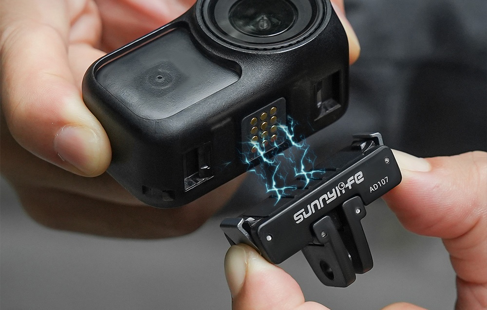 Sunnylife kétirányú gyorskioldó adapter Osmo Nano és Action 6 kamerákhoz, 1/4 hüvelykes rögzítéssel-3