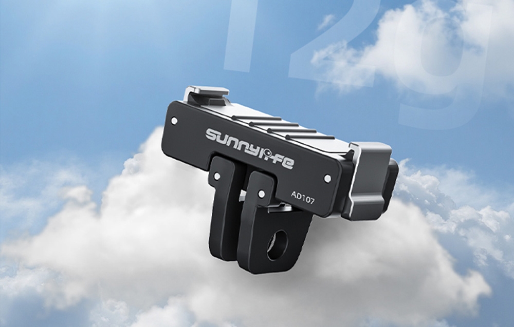 Sunnylife kétirányú gyorskioldó adapter Osmo Nano és Action 6 kamerákhoz, 1/4 hüvelykes rögzítéssel-5