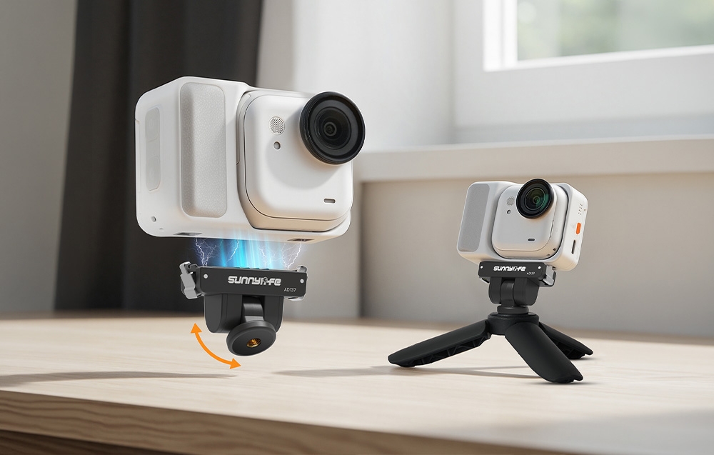 Sunnylife 1/4 hüvelykes gyorskioldó rögzítőlemez Insta360 GO Ultra kamerához-1