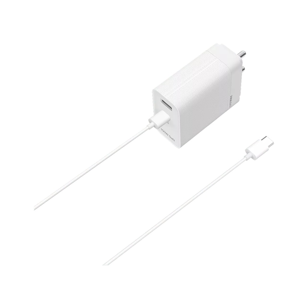Oppo SuperVOOC USB-C 100 W-os hálózati töltőadapter USB-C adatkábel, fehér-0