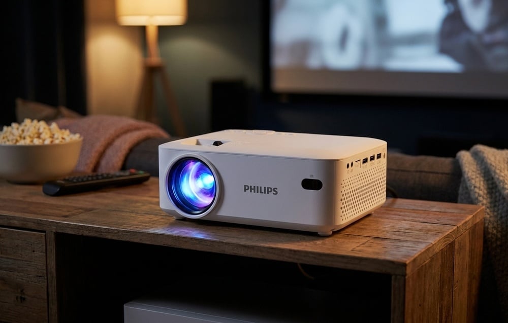 Philips N-100 480p mini projektor (fehér)-5