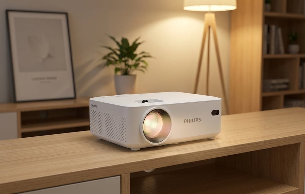 Philips N-100 480p mini projektor (fehér)-4