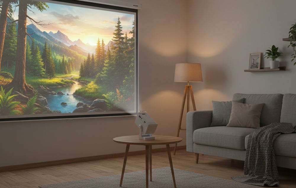 Philips N-140 720p fehér mini projektor-7