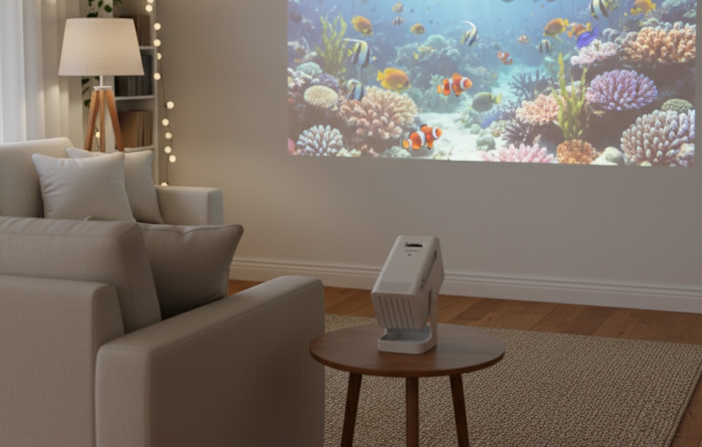 Philips N-140 720p fehér mini projektor-11