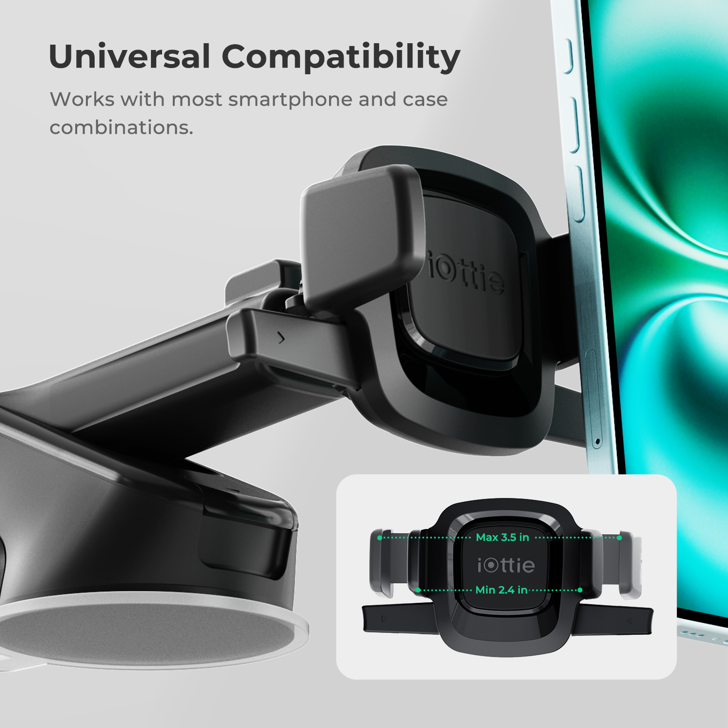 iOttie Easy One Touch Mini Pro műszerfalra és szélvédőre rögzíthető telefontartó-2