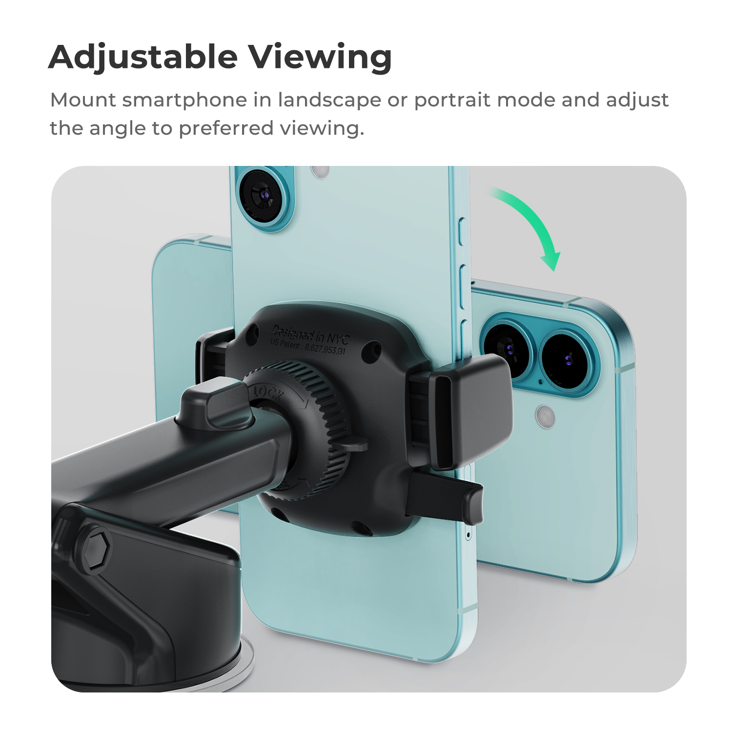 iOttie Easy One Touch Mini Pro műszerfalra és szélvédőre rögzíthető telefontartó-3