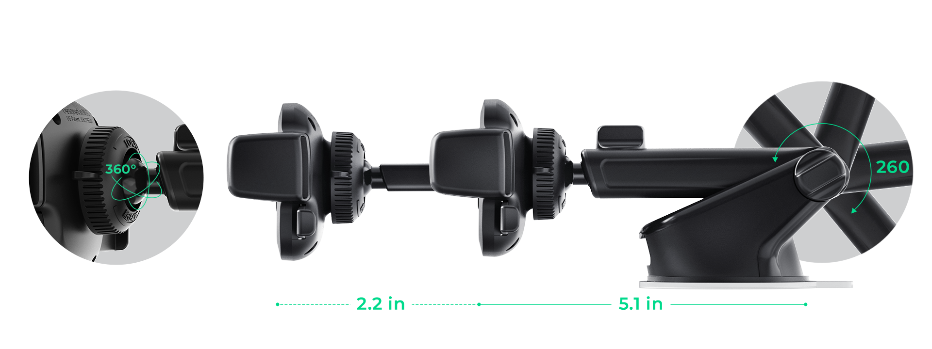 iOttie Easy One Touch Mini Pro műszerfalra és szélvédőre rögzíthető telefontartó-4