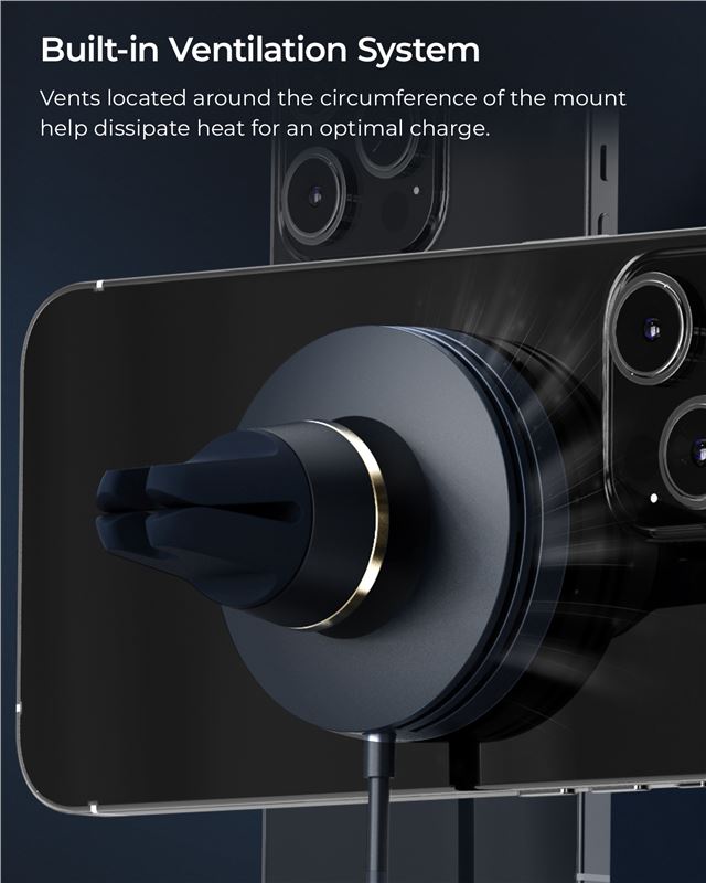 iOttie Velox Mini MagSafe mágneses vezeték nélküli autós szellőzőrács-tartó-8