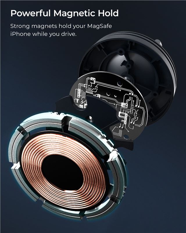 iOttie Velox Mini MagSafe mágneses vezeték nélküli autós szellőzőrács-tartó-5