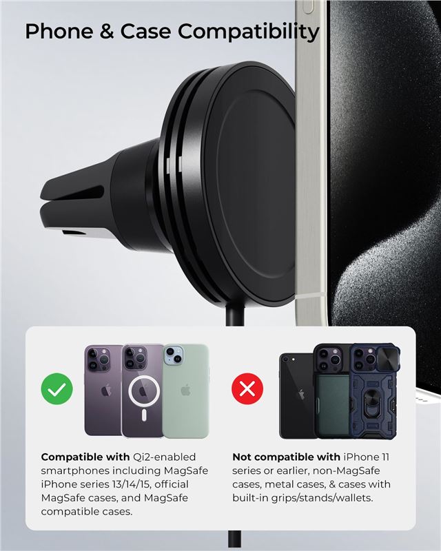 iOttie Velox MagSafe Qi2 vezeték nélküli szellőzőrács-tartó-1