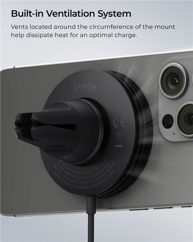 iOttie Velox MagSafe Qi2 vezeték nélküli szellőzőrács-tartó-4