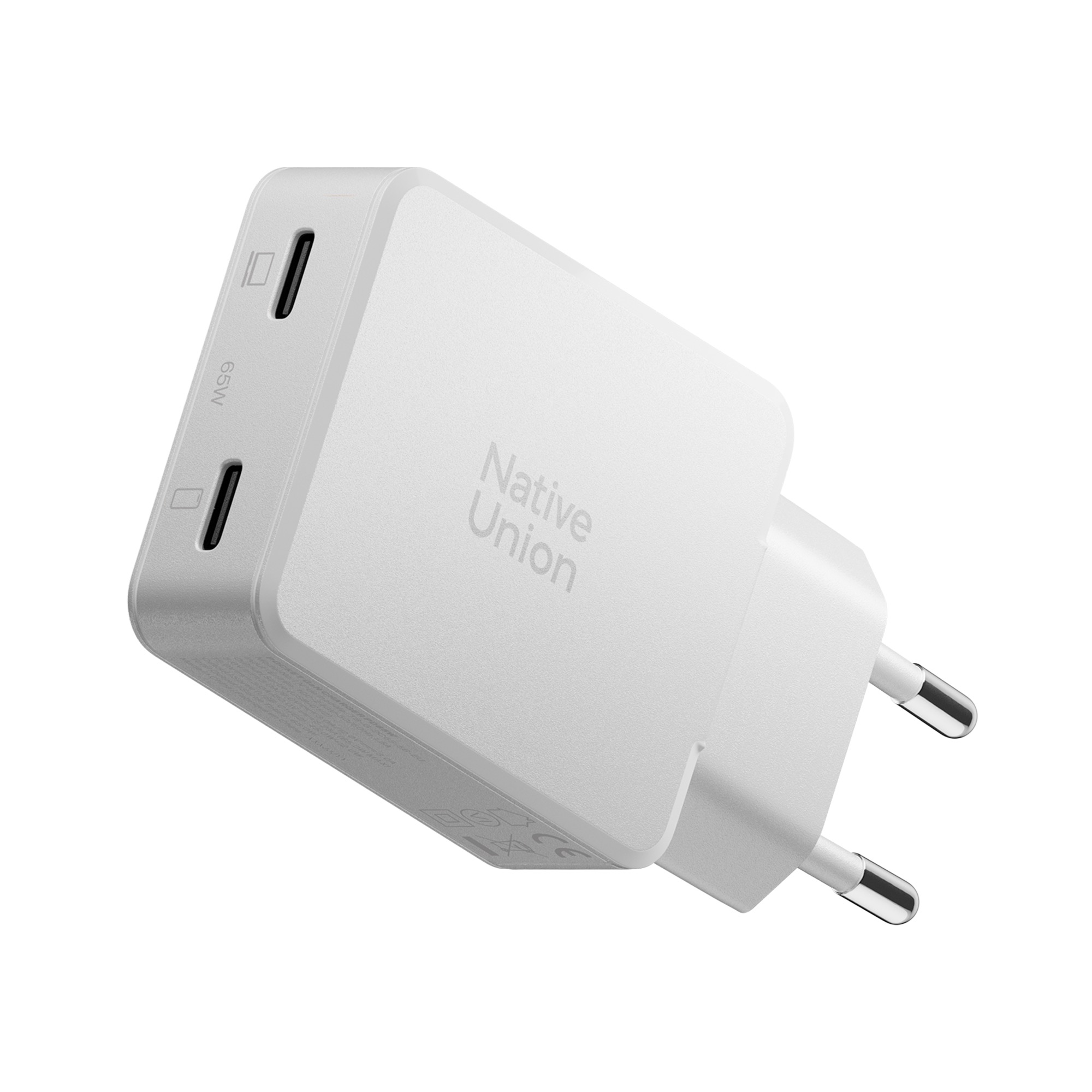 Native Union Pocket GaN Charger PD 65W (2x USB-C), fehér-0