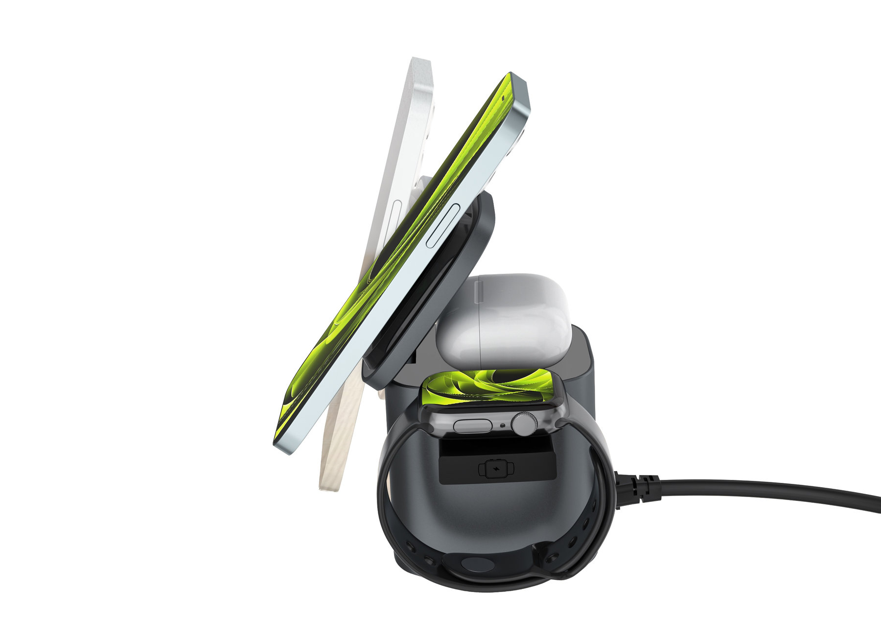 Mobile Origin PW37 6 az 1-ben összecsukható töltő, 100W Qi2 25W, MagSafe kompatibilis-10