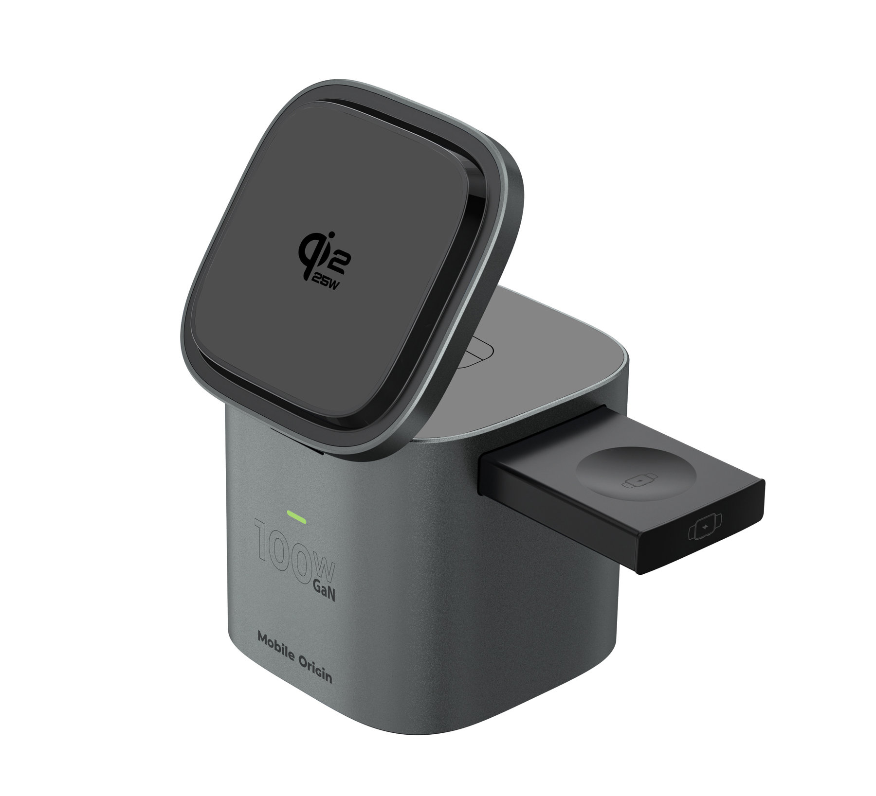 Mobile Origin PW37 6 az 1-ben összecsukható töltő, 100W Qi2 25W, MagSafe kompatibilis-8
