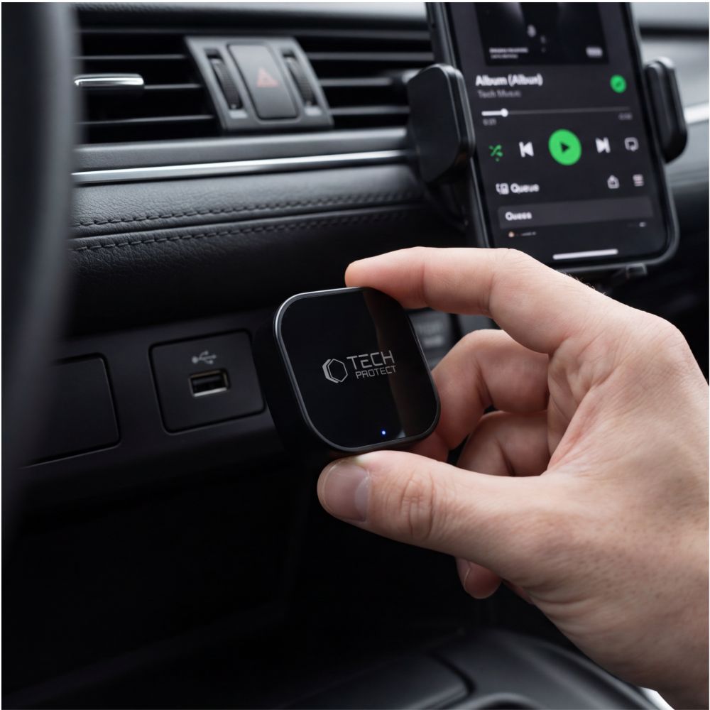 Tech-Protect Ultraboost CA01 vezeték nélküli Apple CarPlay és Android Auto adapter, matt fekete-6