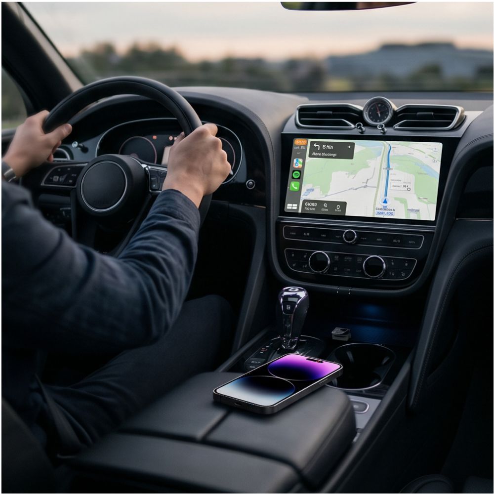 Tech-Protect Ultraboost CA01 vezeték nélküli Apple CarPlay és Android Auto adapter, matt fekete-8