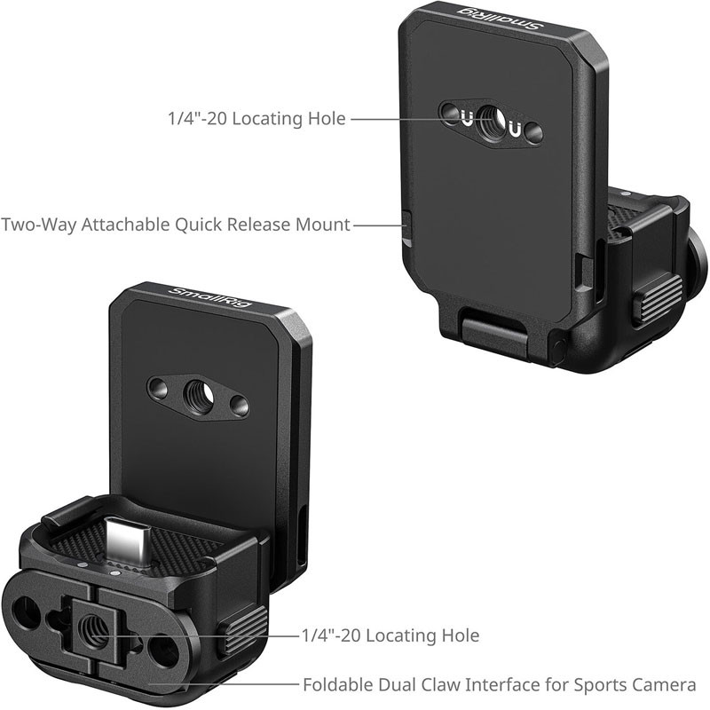 Smallrig 6359 gyorskioldós hátlapi rögzítő USB-C porttal DJI Osmo Pocket 4 kamerához-2