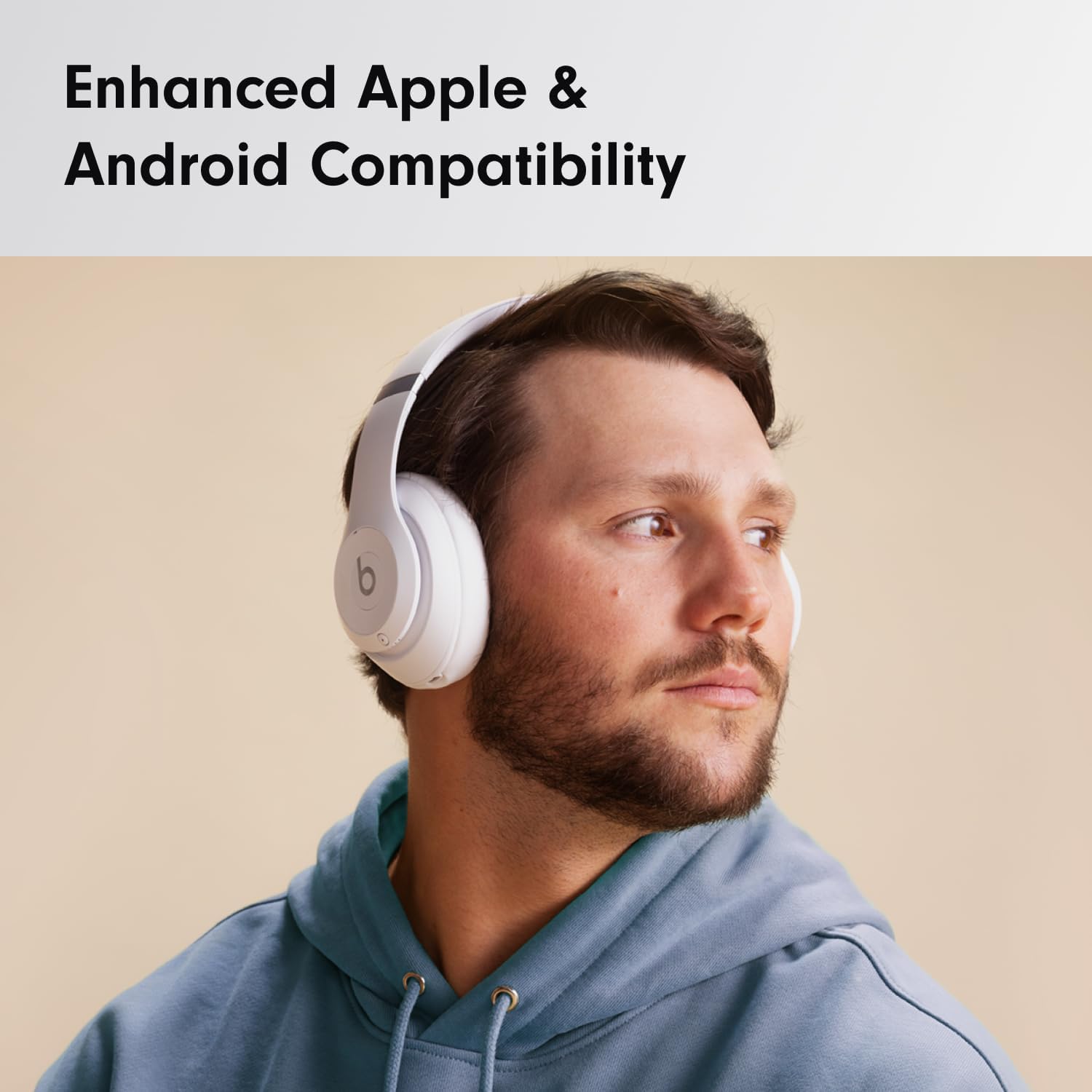 Beats Studio Pro vezeték nélküli fejhallgató, matt fehér, EU MC2P4-3