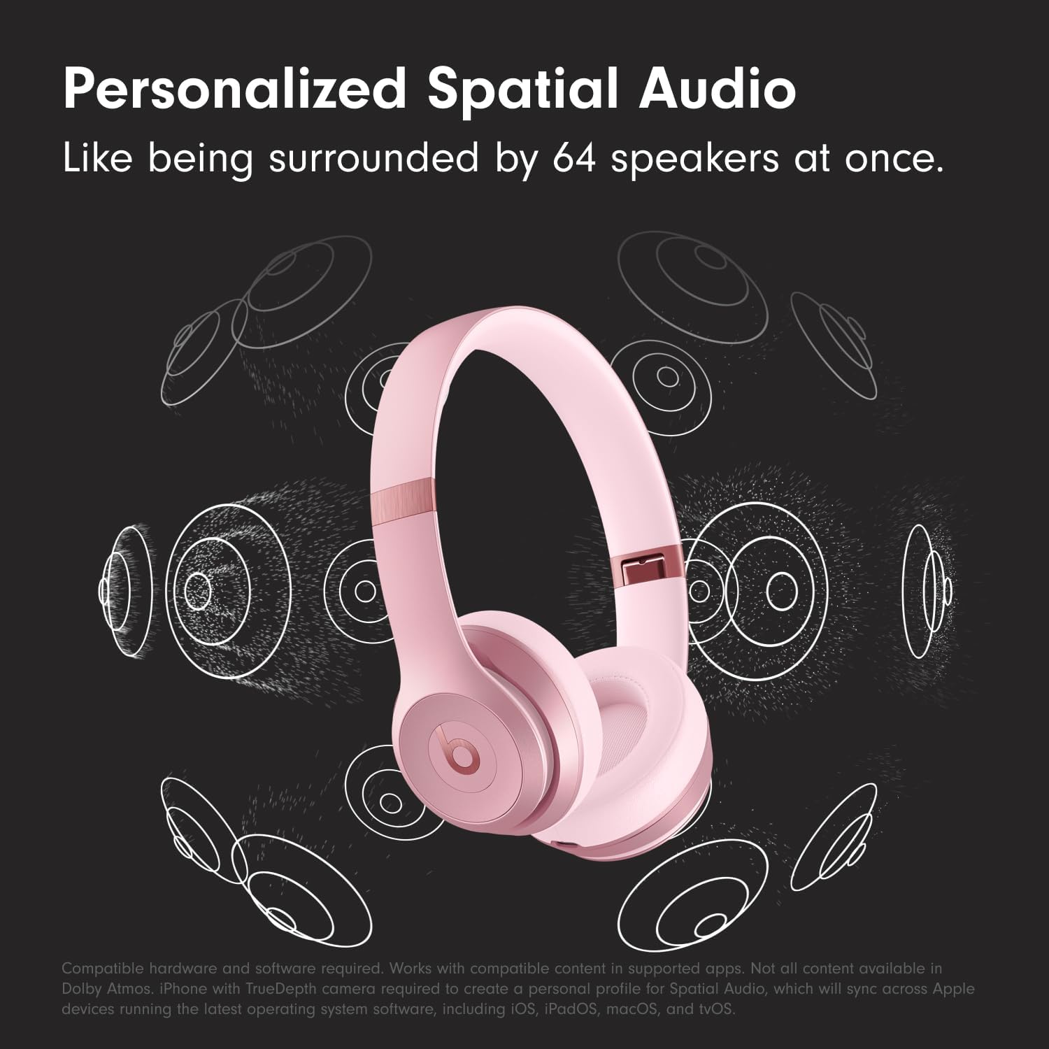 Beats Solo 4 vezeték nélküli fejhallgató metál rózsaszín MDWJ4-7