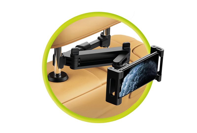 Mobile Origin CA7 fejtámlára rögzíthető tablet- és telefontartó kihúzható karral, fekete-7