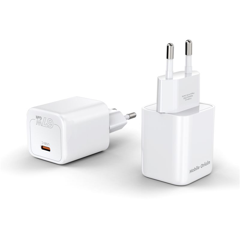 Mobile Origin GaN 67 W Super Charger egyportos USB-C PW6 hálózati töltő, fehér-7