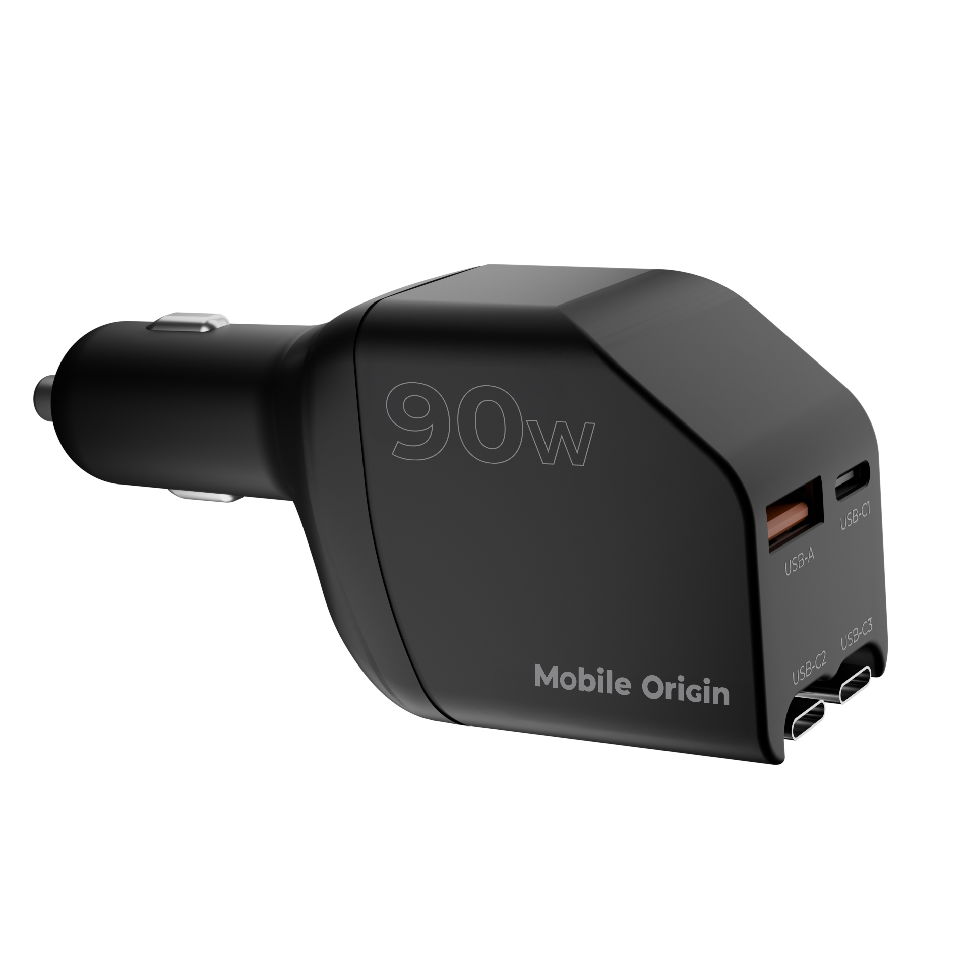Mobile Origin CA22 90 W-os autós töltő USB-C és USB-A csatlakozóval, 2 db USB-C kábellel, fekete-6